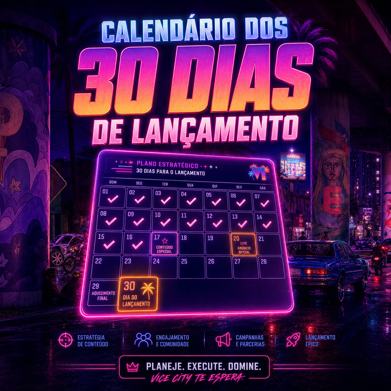 Calendário 30 dias